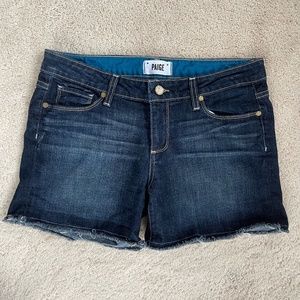 Paige 'Jimmy Jimmy Short' Mid Rise Cutoff Denim Shorts W28